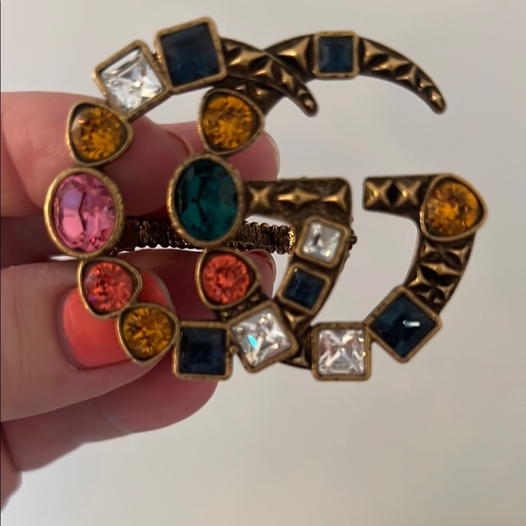 Elegant Gold and Multicolor Designer Ring - Picture 1 of 5